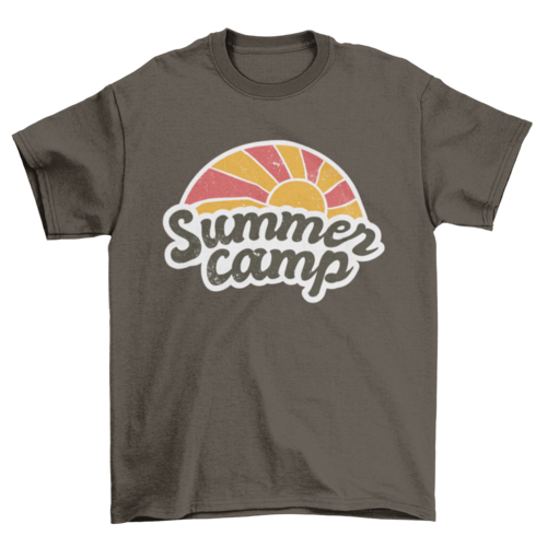 Summer camp vintage t-shirt design