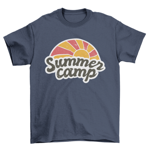 Summer camp vintage t-shirt design