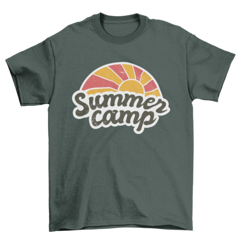 Summer camp vintage t-shirt design