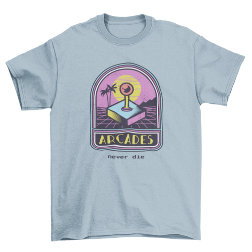 Cool Fashion Retro Vintage arcade Game Quote "Arcades Never Die"