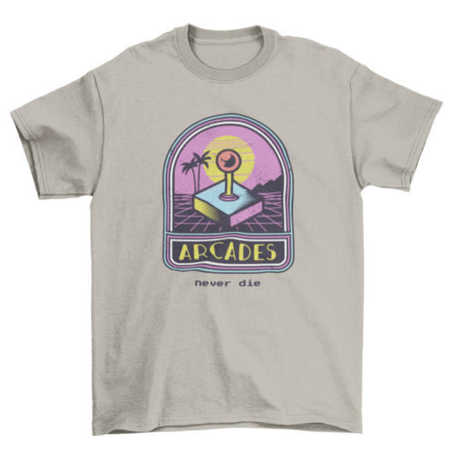 Cool Fashion Retro Vintage arcade Game Quote "Arcades Never Die"