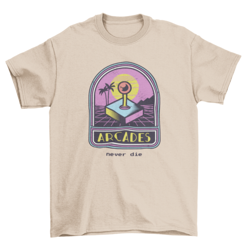 Cool Fashion Retro Vintage arcade Game Quote "Arcades Never Die"