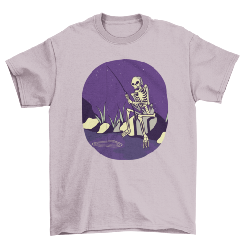 Fishing skeleton t-shirt