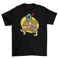 Alien in big foot costume t-shirt