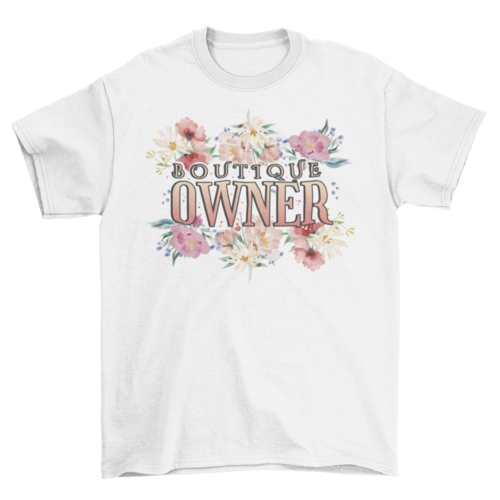 Watercolor flowers boutique t-shirt
