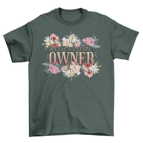 Watercolor flowers boutique t-shirt